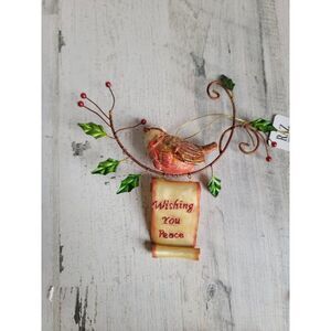 Raz imports Wishing you peace bird branch ornament Xmas